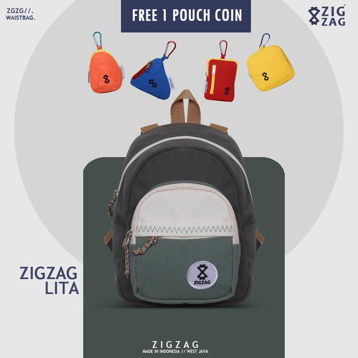 Ransel Mini Canvas Waterproof ZIGZAG LITA - Mini Casual Backpack
