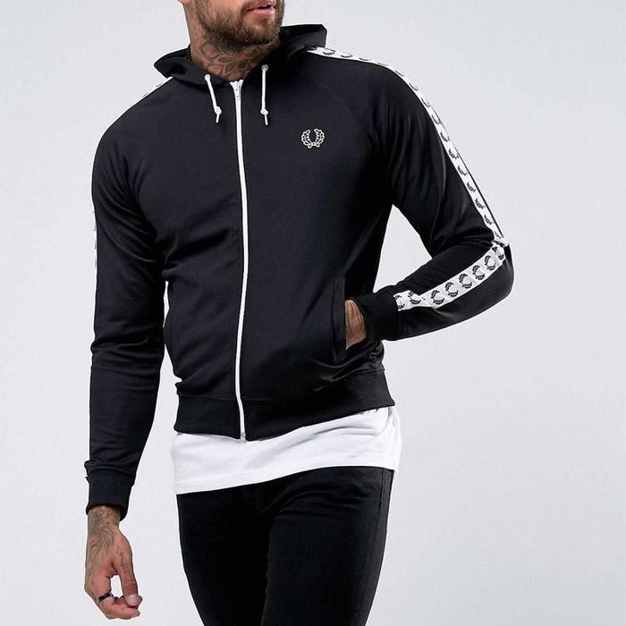 ZIPPER HOODIE / ZIP HODIE FRED PERRY TAPED ORIGINAL