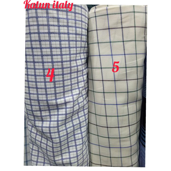 kain kemeja kotak kecil/Bahan katun kotak"