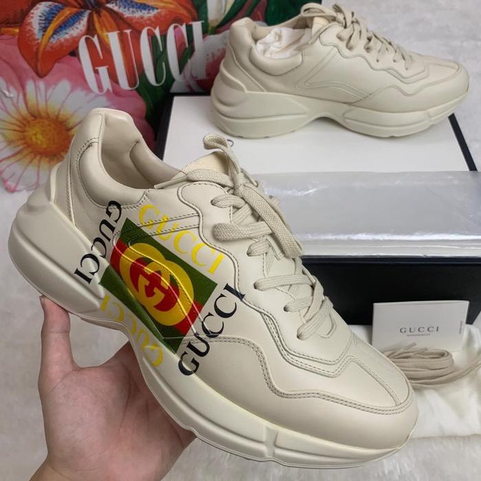 Gucci Logo Rhyton Sneakers Size G8 Authentic Original Sneakers