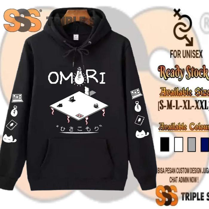 [DISKON] HOODIE JUMPER OMORI ANIME GAMES KEREN TRIPLES