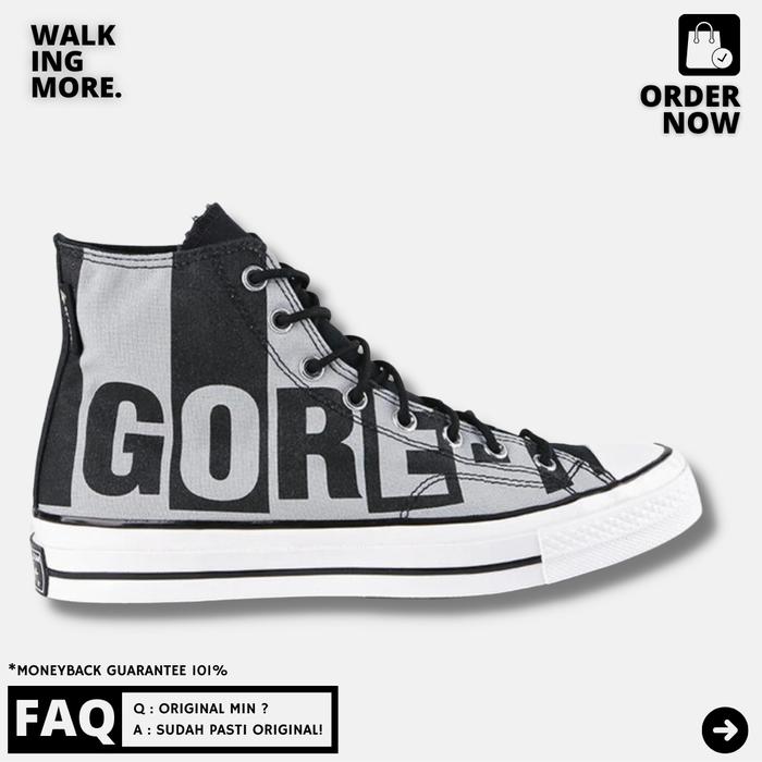 BEST DEAL CONVERSE CT HIGH 70S GORE TEX ASH STONE BLACK ORIGINAL RESMI