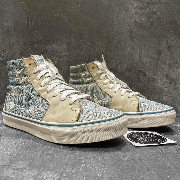 Shoes / Sepatu Vans High Skateboard White-Blue Sky China Samples