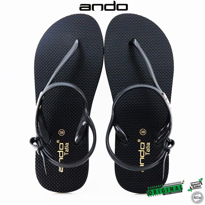 NEW Ando Tatia Hitam - Sandal Strapp Wanita Strappy