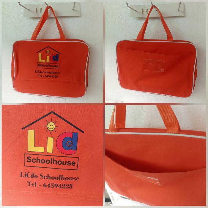 Lido Schoolhouse canvas bag- orange-8x39cm tinggi 29cm