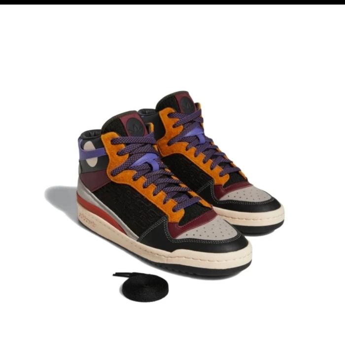 Sepatu Adidas Forum Mid Patchwork Black Multicolor Original