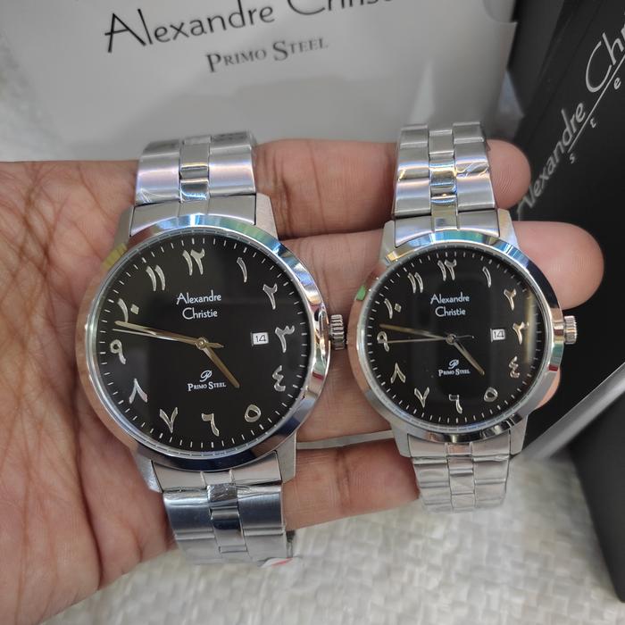 Jam Couple ORIGINAL Alexandre Christie Ac 1024 MD/LD All Stainless