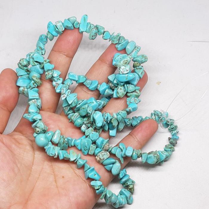 Natural kalung pirus murah / kalung bahan batu akik pirus