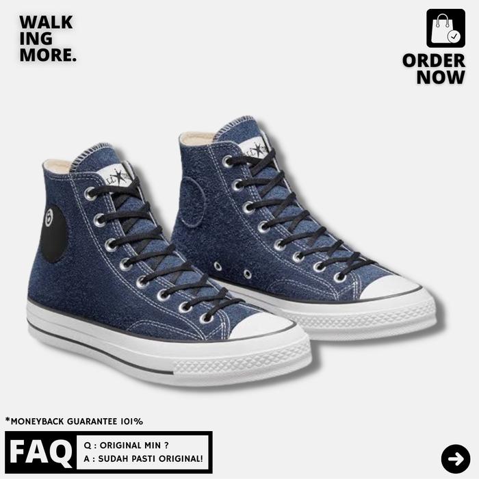 BEST DEAL CONVERSE CT HIGH 70S X 8 BALL NAVY ORIGINAL RESMI STORE
