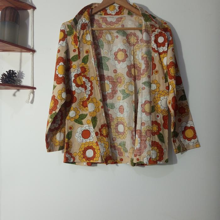 Outer Panjang Wanita Motif Bunga / Long Cardigan / Preloved