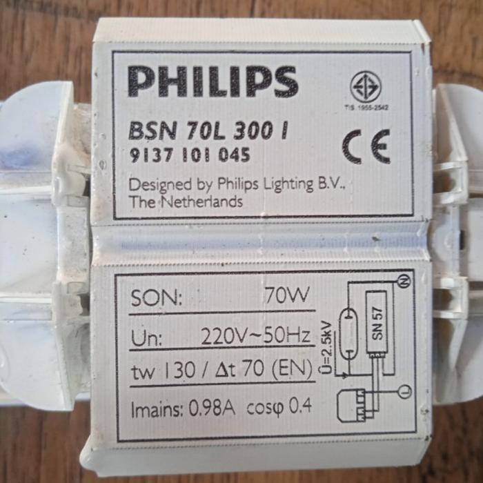 ballast bsne 70 philips