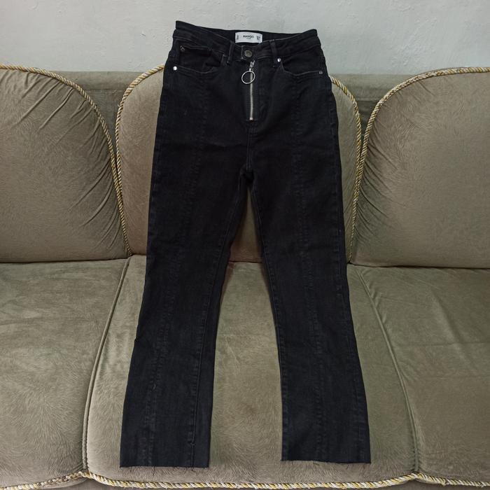 Celana wanita Mango Denim Authentics preloved Original Hitam Modis S
