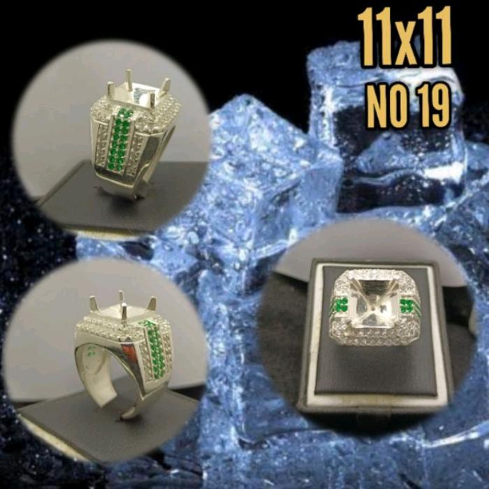 Cincin Emban Perak 925 microsetting Full Diamond Combinasi