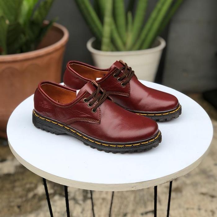 sepatu dr martens low marron import premium