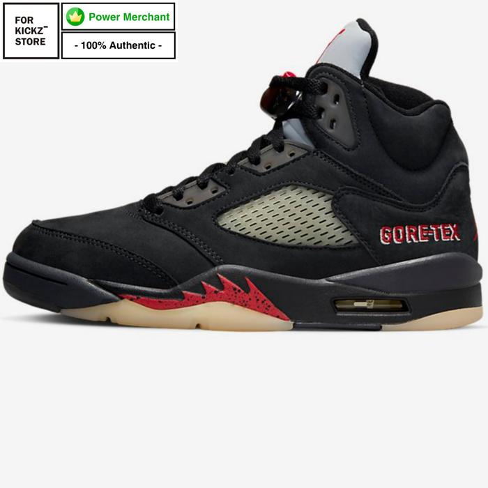 NIKE AIR JORDAN 5 RETRO GORE-TEX OFF NOIR FIRE RED