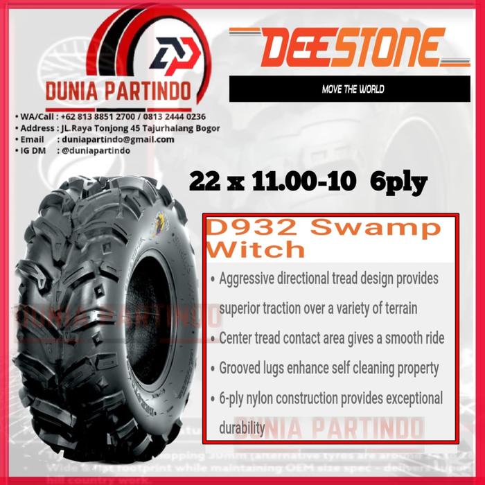 BAN ATV DESTONE Ukuran 22X11.00-10 6PLY D932. Chat Diskon HARGA
