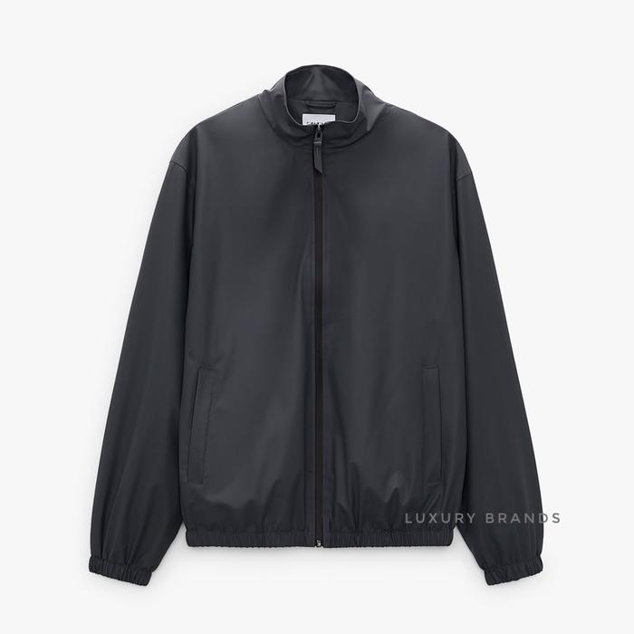 Jaket Bomber Z*RA MAN Original Rubberised Technical Jacket Grey