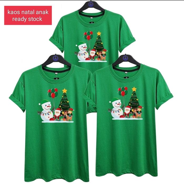 ready kaos natal anak 4-8 tahun kaos natal premium