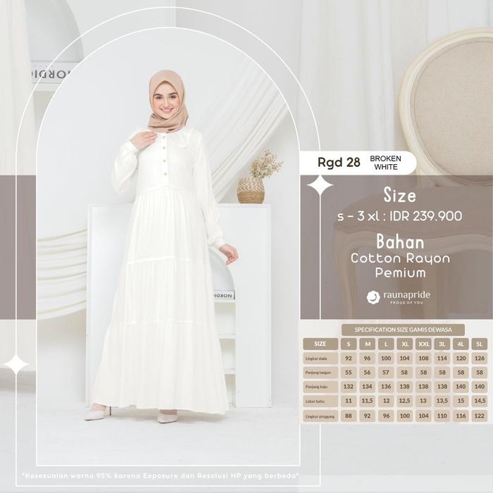 Rauna gamis rgd 28 putih