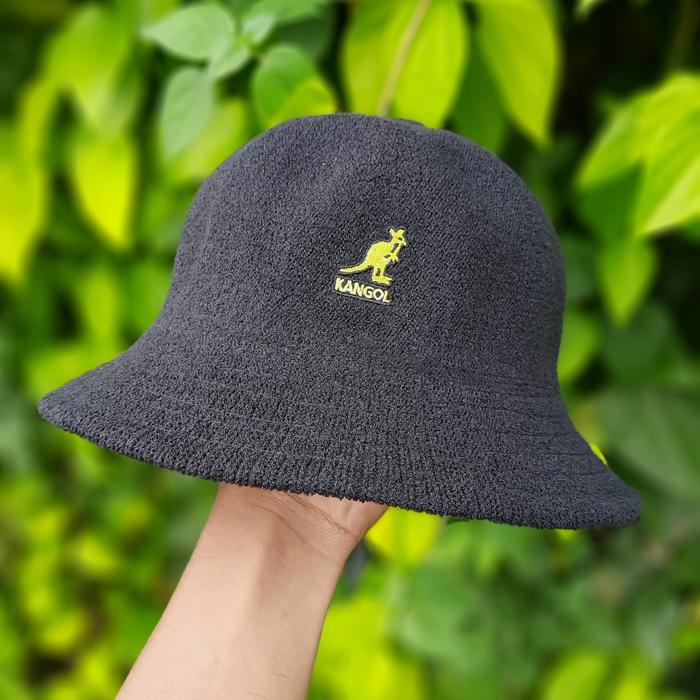 TOPI KANGOL BERMUDA BUCKET HAT ORIGINAL BLACK