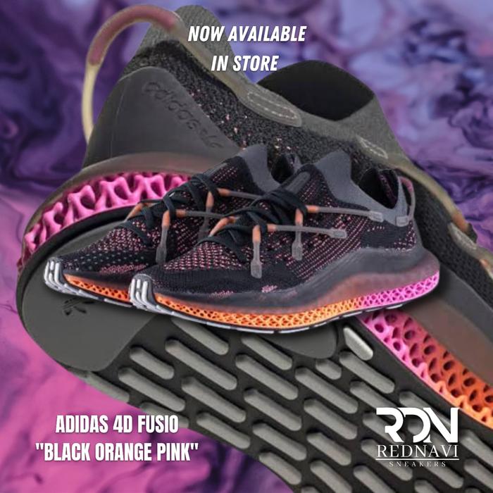 Adidas 4D Fusio Black Orange Pink Original