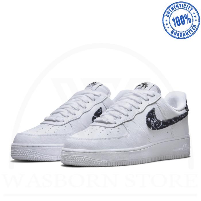 " NIKE AIR FORCE 1 LOW '07 ESSENTIAL WHITE BLACK PAISLEY (W) "