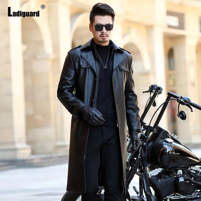 jubah kulit asli pria original domba super by erjeka leather Jaket