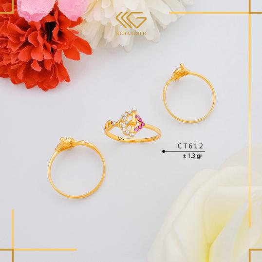 CINCIN WANIT EMAS ASLI SIMPLE MODIS KADAR 6K & 8K LADY SERIES CT 612