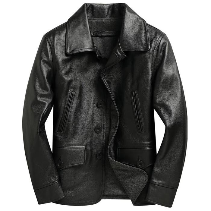 jaket kulit asli pria model safari premium by erjeka leather Lembut Blazer
