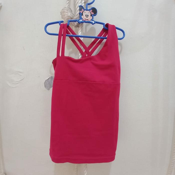Tanktop warna pink fanta Mulawear Size M Preloved