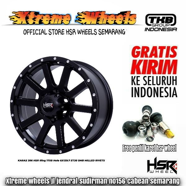 velg hsr wheel karas ring 17 lebar 8 et 25 mobil hilux triton ranger