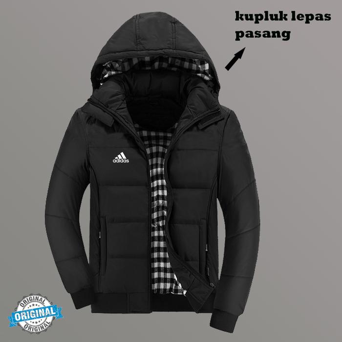 Jaket Parka Varsity Pria Logo Adidas Original Terbaru