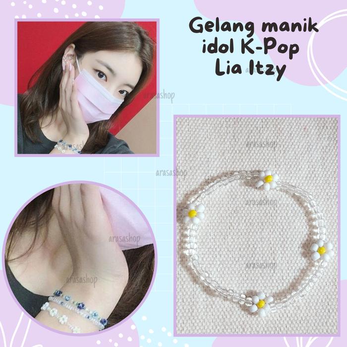 Itzy beads bracelet gelang manik idol kpop korea Lia yeji itzy