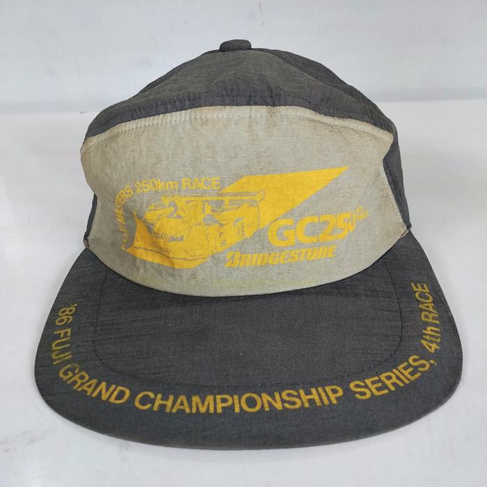 Topi vintage balap 86 fuji master 250 km race bridgestone team