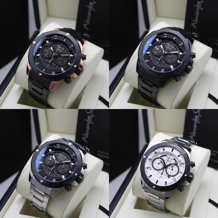 Jam Tangan Pria Alexandre Christie AC6529 Black Original