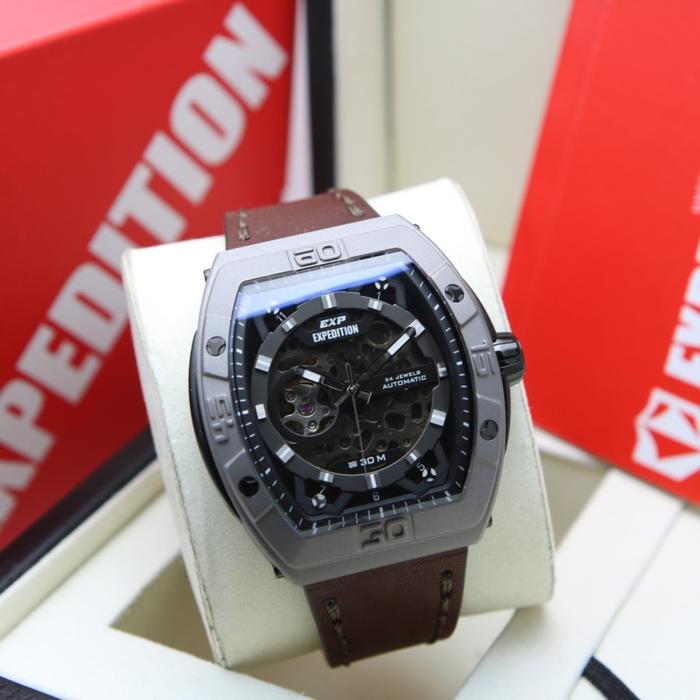 Expedition E 6800 E6800 Titanium Dark Brown Pria Automatic ORIGINAL