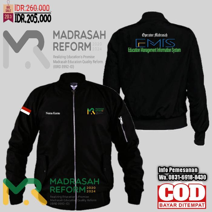 Jaket Emis / Jaket Madrasah Indonesia/Jaket Operator