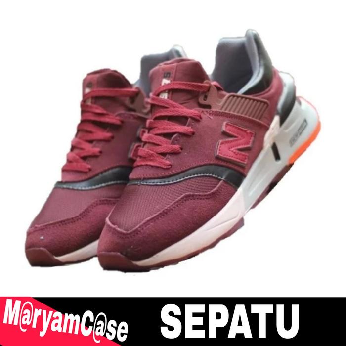 SEPATU BALANCE ENCAP REVEAL 997S RED BURGUNDY SNEAKERS CASUAL PRIA