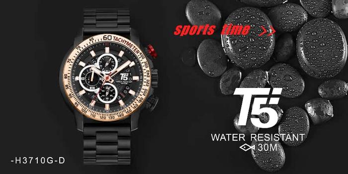 Jam tangan Pria Fashion T5 H3710G Original Tanggal Dan Chrono Aktif
