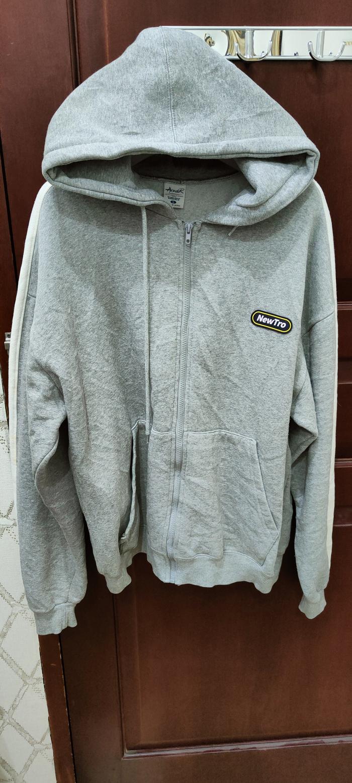 Jaket ZIP Hoodie sweater resleting newtro Acover abu thriffting H102