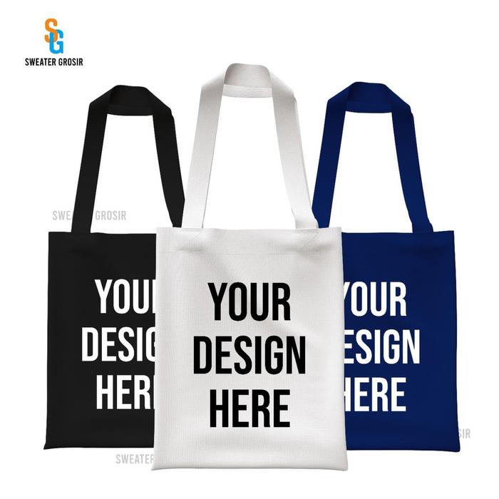 TAS TOTEBAG KANVAS CUSTOM SABLON/POLOS ( WANITA&PRIA ) ADA SLETING