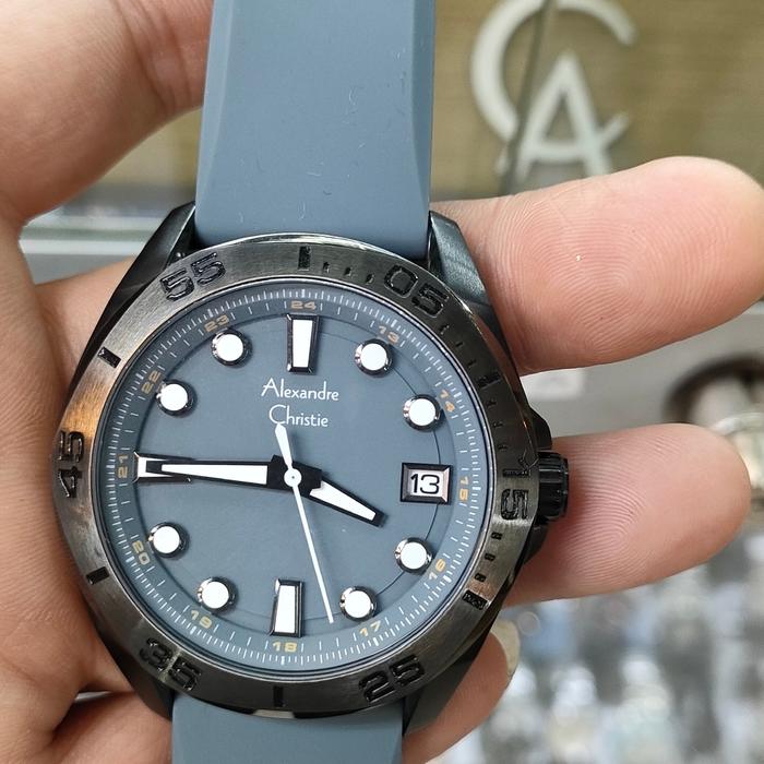 Jam Pria ORIGINAL Alexandre Christie ACF 6580 MD All Stainless Steel
