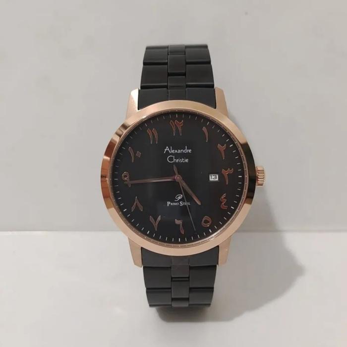 Jam Tangan Pria Alexandre Christie Original AC1024 Black Rose Arabic