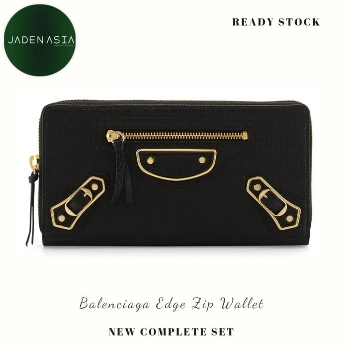 Dompet Balenciaga Edge Wallet Zipper Black