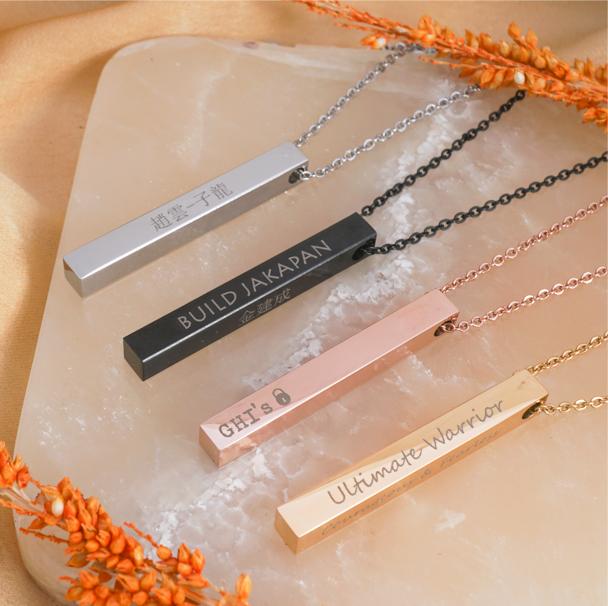 Kalung Hazel Necklace Grafir Nama Pria Wanita Custom Ukir Engrave