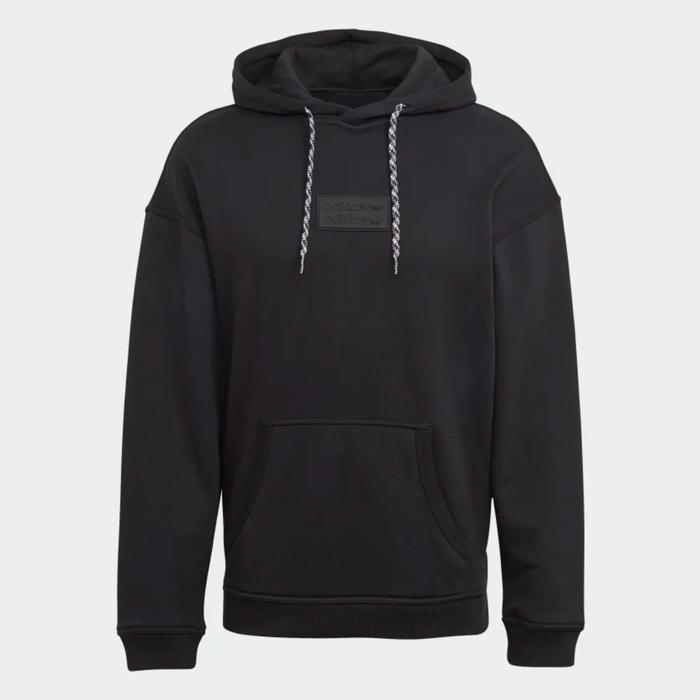 ADIDAS R.Y.V DOUBLE LINEAR BADGE HOODIE - BLACK