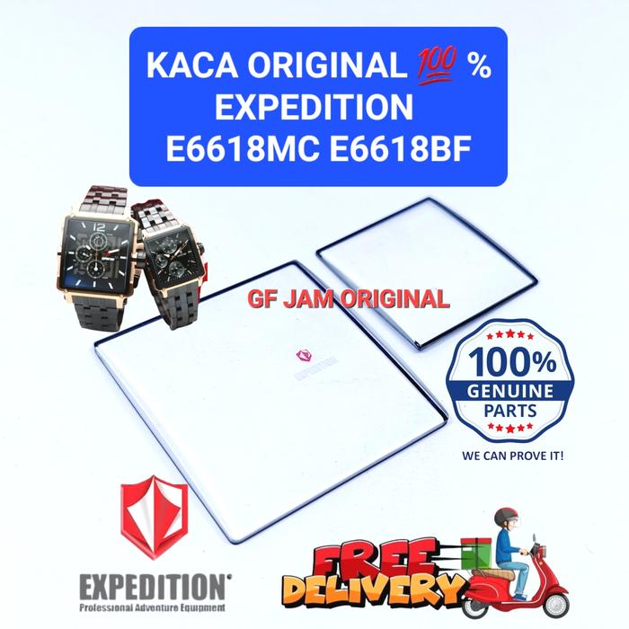 KACA JAM TANGAN EXPEDITION E6618MC E6618BF E 6618 MC ORIGINAL 100%
