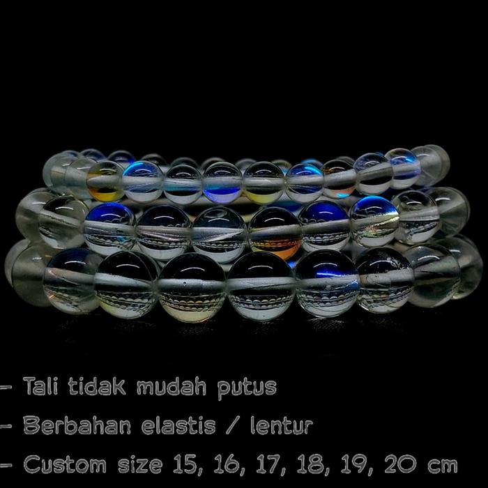 Gelang Batu Kalimaya India,Gelang Batu Kalimaya Pelangi