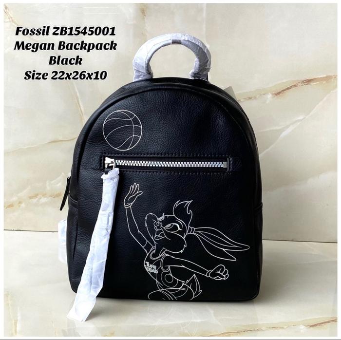 Tas Ransel Wanita Branded Fossil Megan Backpack Bag Black Original