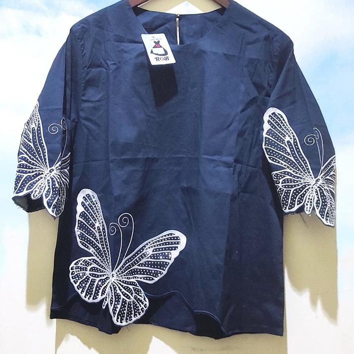 blouse wanita / atasan kupu2 / atasan fashion kupu2 3D / baju fashion